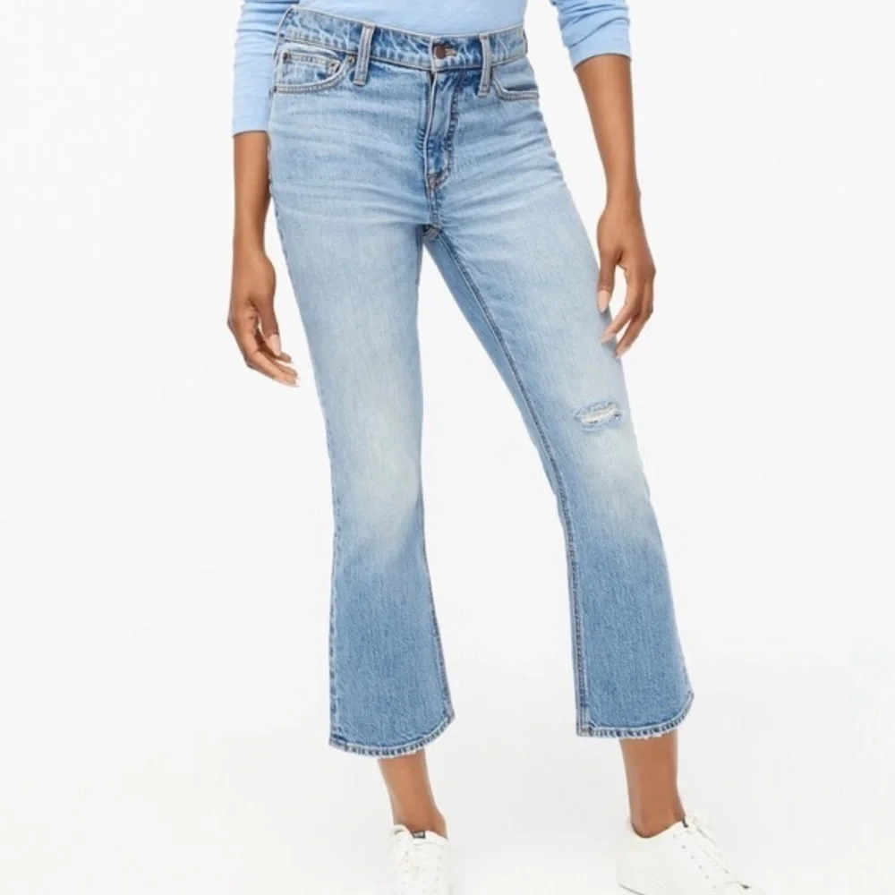 J. Crew High-rise flare crop jean in all-day stretch